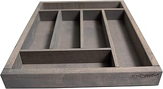 Large Weathered Gray Flatware Organizer