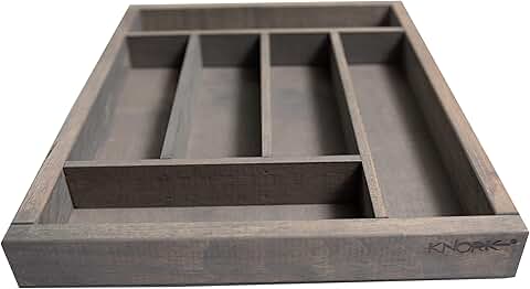 Large Weathered Gray Flatware Organizer