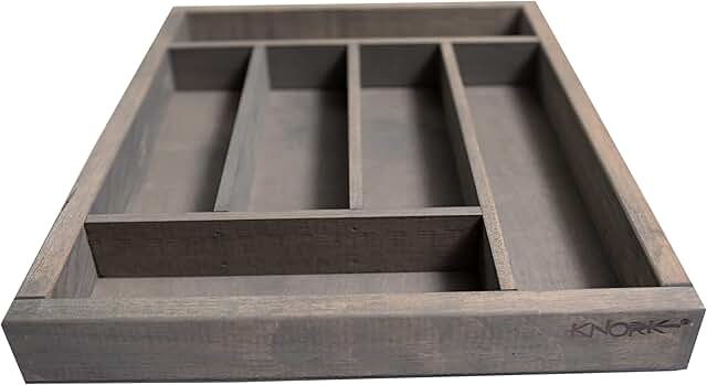 Large Weathered Gray Flatware Organizer