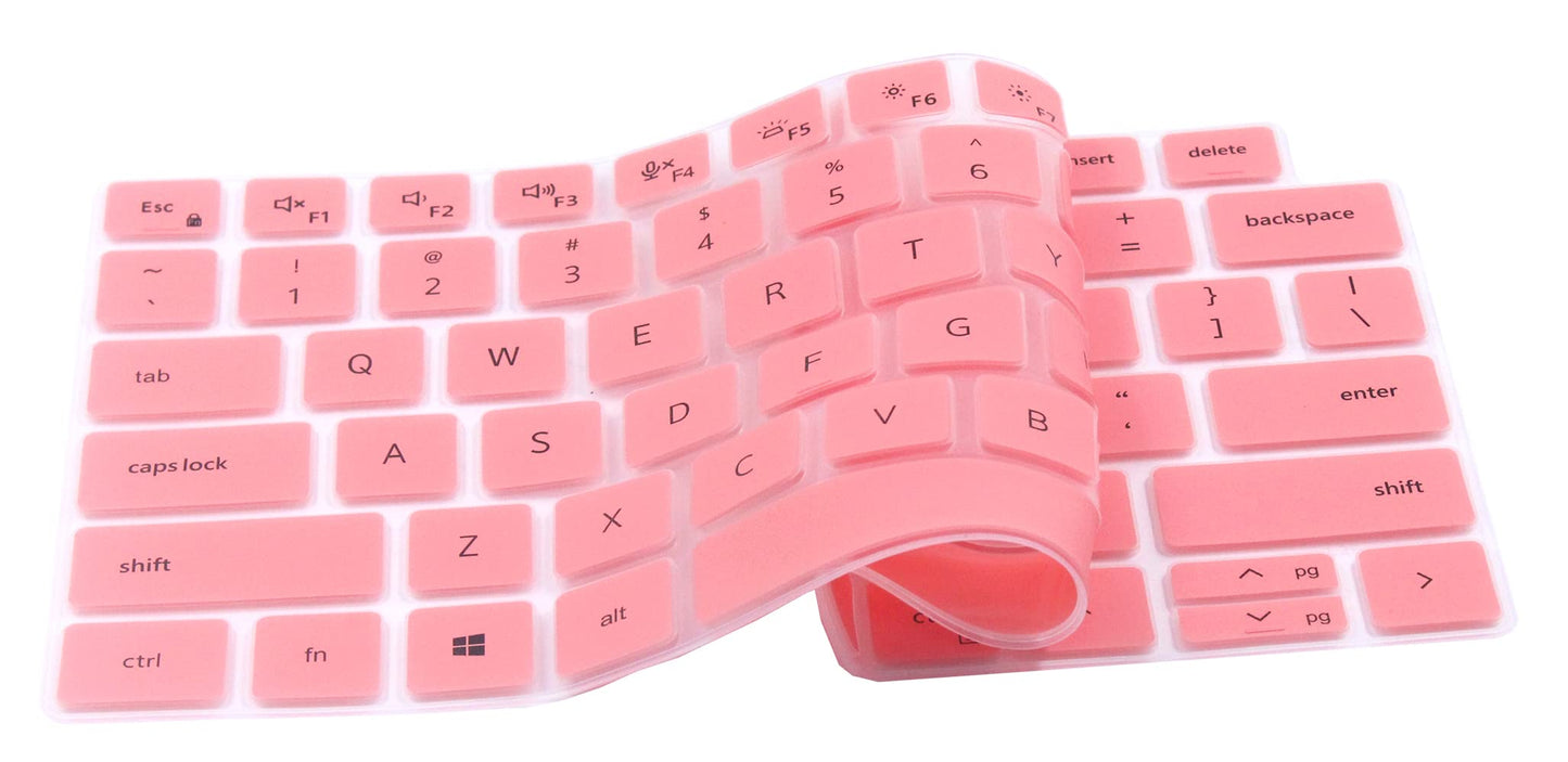 Pink Silicone Keyboard Cover for 14" and 15.6" Laptops