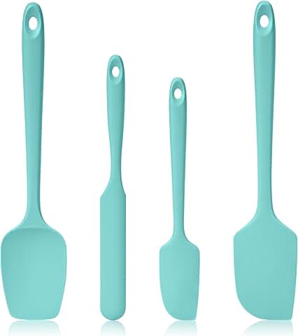 Heat Resistant Silicone Spatula Set for Cooking and Baking