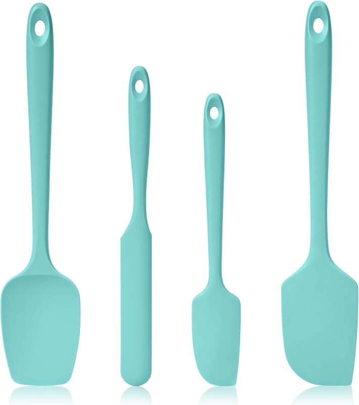 Heat Resistant Silicone Spatula Set for Cooking and Baking