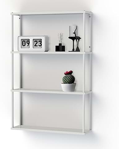 Wall-Mounted Steel Shelving Unit for Kitchen or Storage
