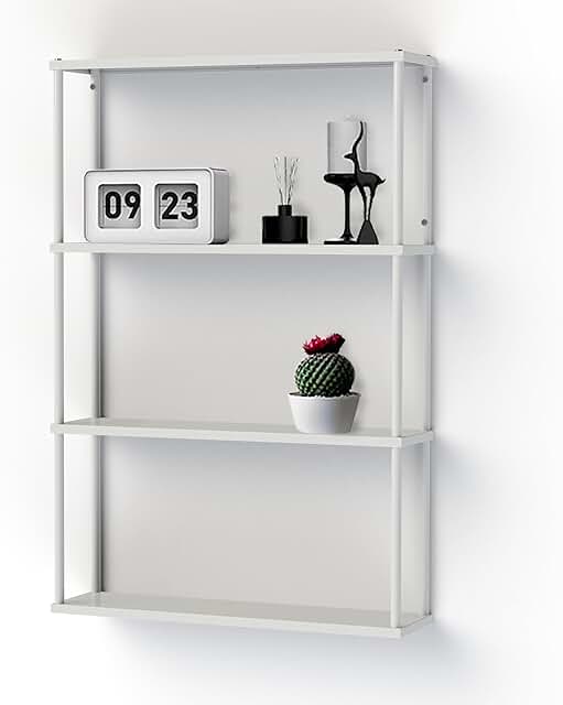 Wall-Mounted Steel Shelving Unit for Kitchen or Storage