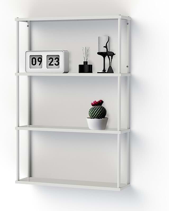 Wall-Mounted Steel Shelving Unit for Kitchen or Storage