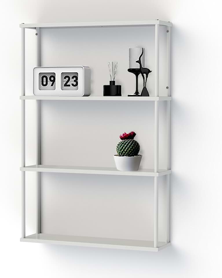 Wall-Mounted Steel Shelving Unit for Kitchen or Storage