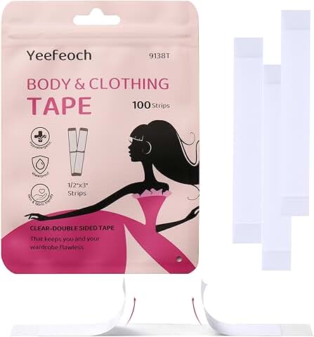 Transparent Double-Sided Tape for Clothing and Skin