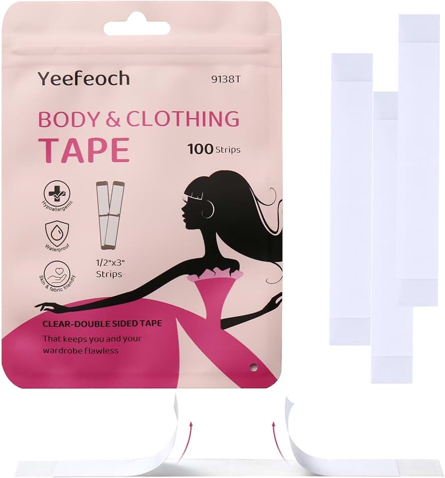 Transparent Double-Sided Tape for Clothing and Skin