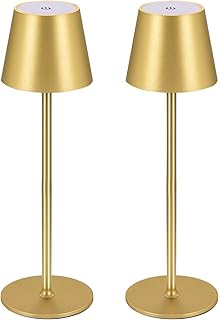 Wireless LED Table Lamp, Rechargeable, Touch Control, 2 Pack