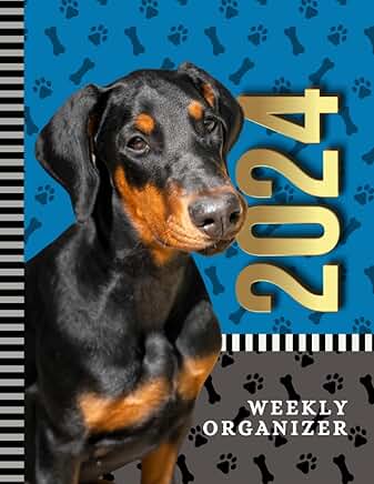 Weekly planner with dog paw print cover
