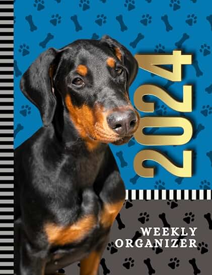 Weekly planner with dog paw print cover