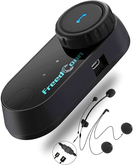 Motorcycle Helmet Bluetooth Headset with Music Sharing and Intercom