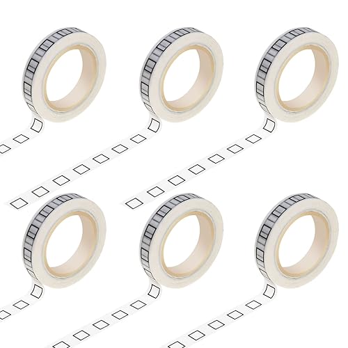 Six-Pack Thin Washi Tape for Crafts and Decoration