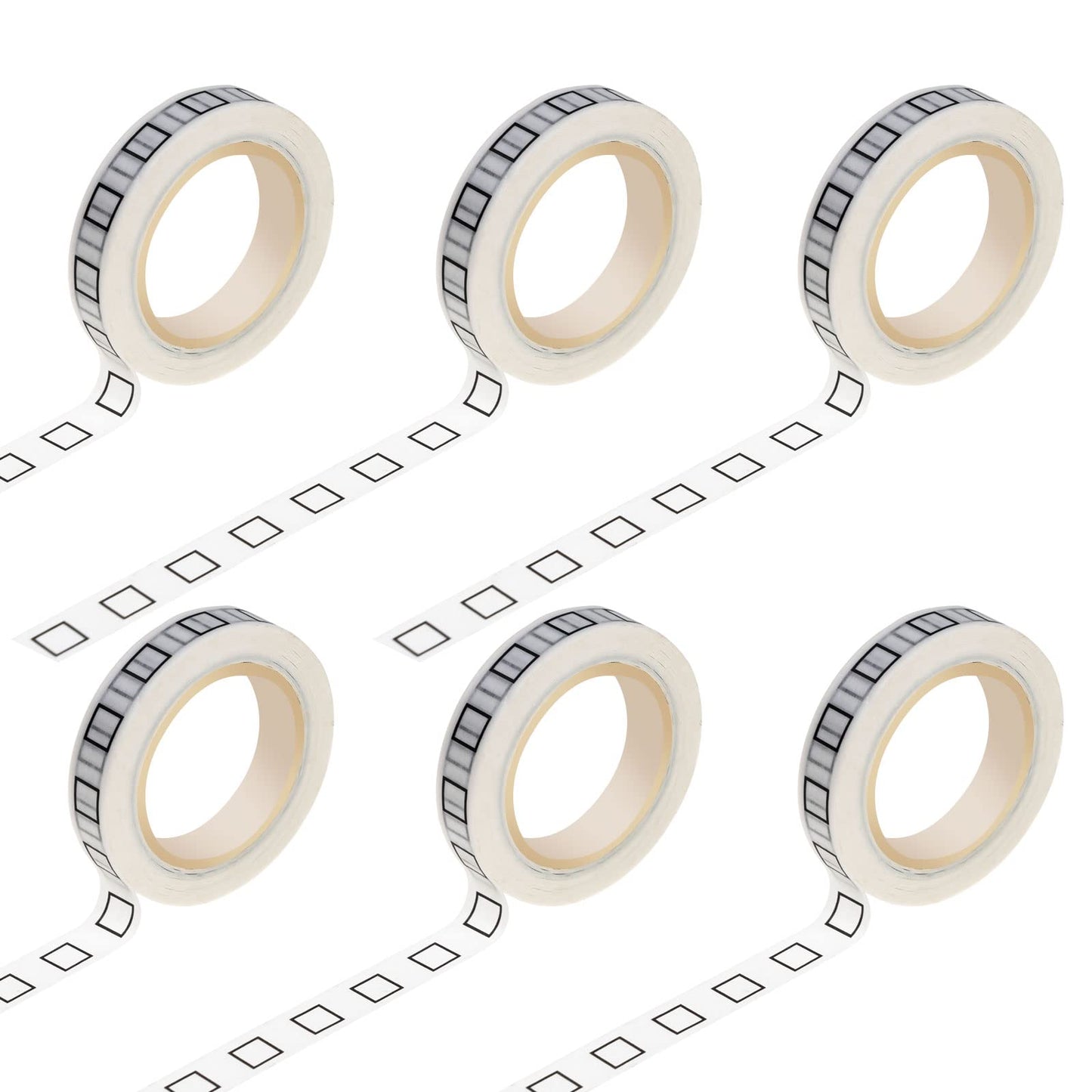 Six-Pack Thin Washi Tape for Crafts and Decoration