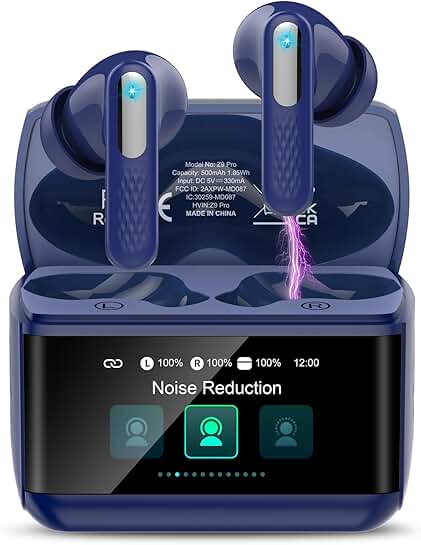Lightweight Wireless Earbuds with Noise Cancelling and 48H Battery