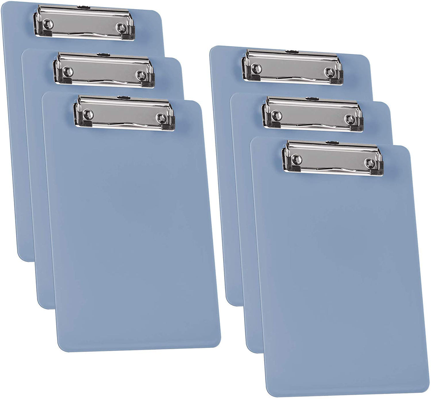 Blue A5 Plastic Clipboard Set of 6