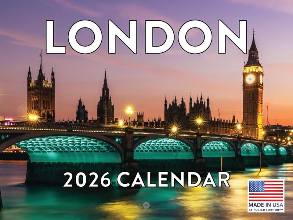 London Calendar 2026, 12-Month Wall Calendar