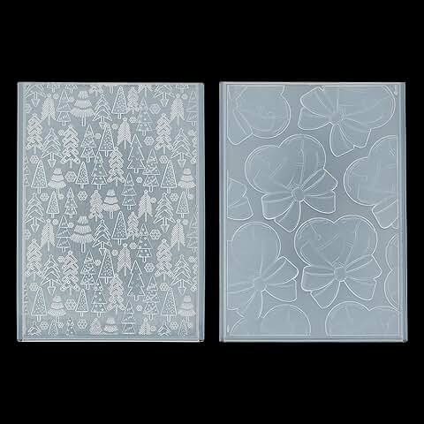Two Christmas Embossing Folders for Scrapbooking and Card Making