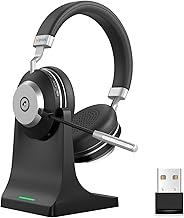 Wireless Headset with Mic for Work and Calls