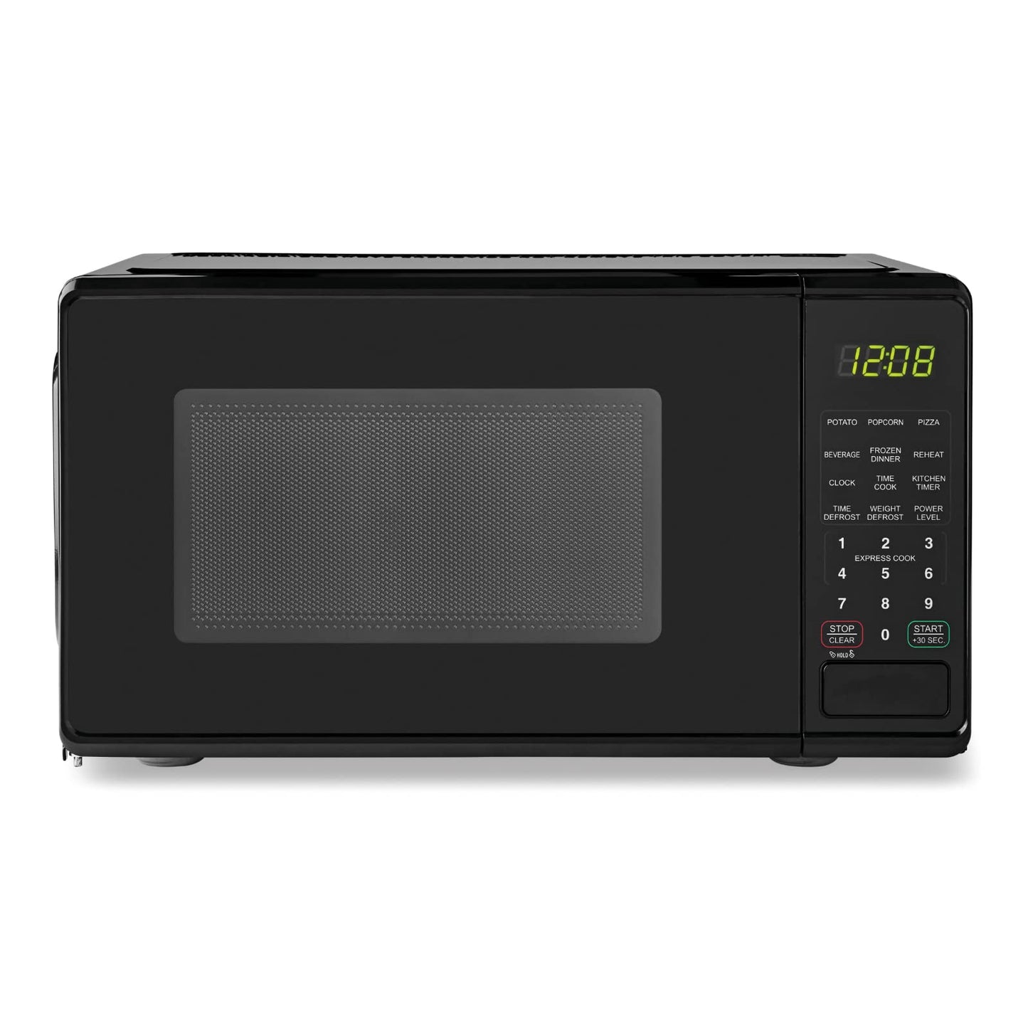 Mainstays 0.7 Cu ft Compact Countertop Microwave Oven, Black Black)