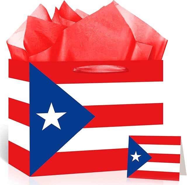 Puerto Rico Flag Gift Bag for Celebrations