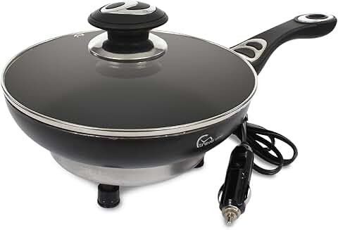 12V Portable Cooking Pan with Cover