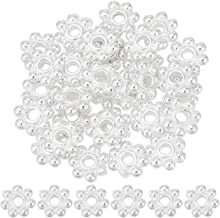 30 Sterling Silver Flower Spacer Beads, 4mm