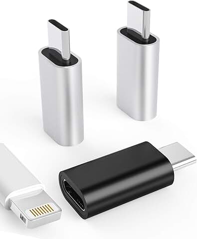 3-Pack Lightning to USB-C Female Adapters