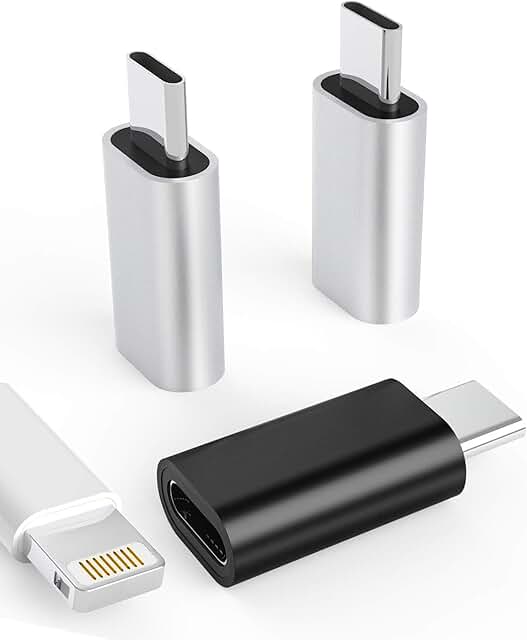 3-Pack Lightning to USB-C Female Adapters