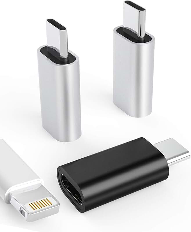3-Pack Lightning to USB-C Female Adapters