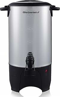 Stainless Steel 40-Cup Coffee Urn with Removable Filter