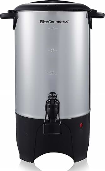 Stainless Steel 40-Cup Coffee Urn with Removable Filter