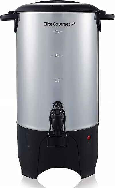 Stainless Steel 40-Cup Coffee Urn with Removable Filter