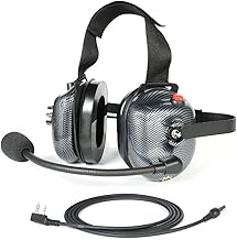 Carbon Fiber Style Headset with Volume Control and 3.5mm Jack