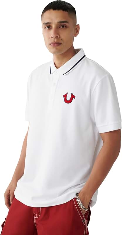 Men's Tipped Short Sleeve Knit Polo Shirt