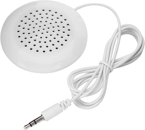 Portable Pillow Speaker with 3.5mm Aux in White