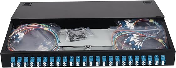 48-Port LC Fiber Enclosure with Splice Trays and Cables