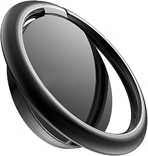 Black Metal Ring Holder with 360° Rotation