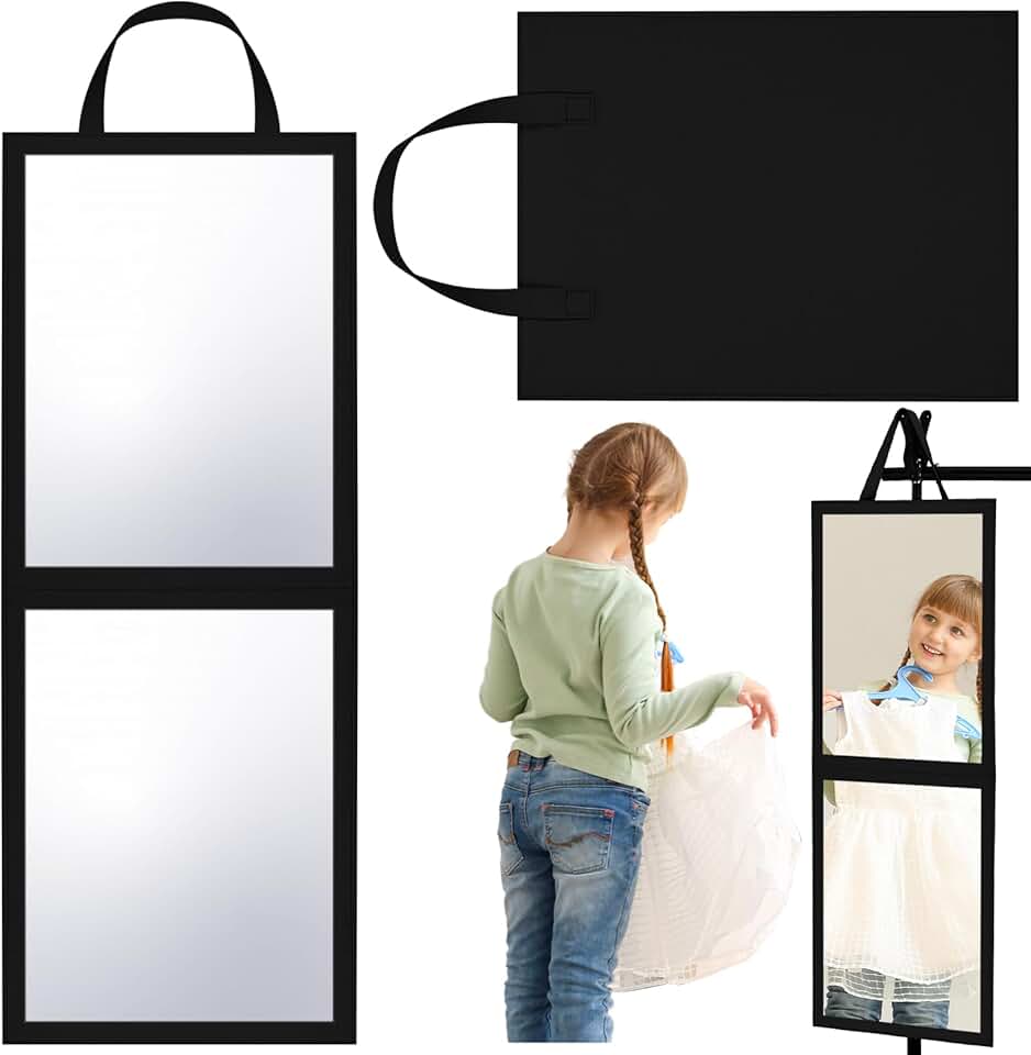 Foldable Full Length Mirror for Travel and Home