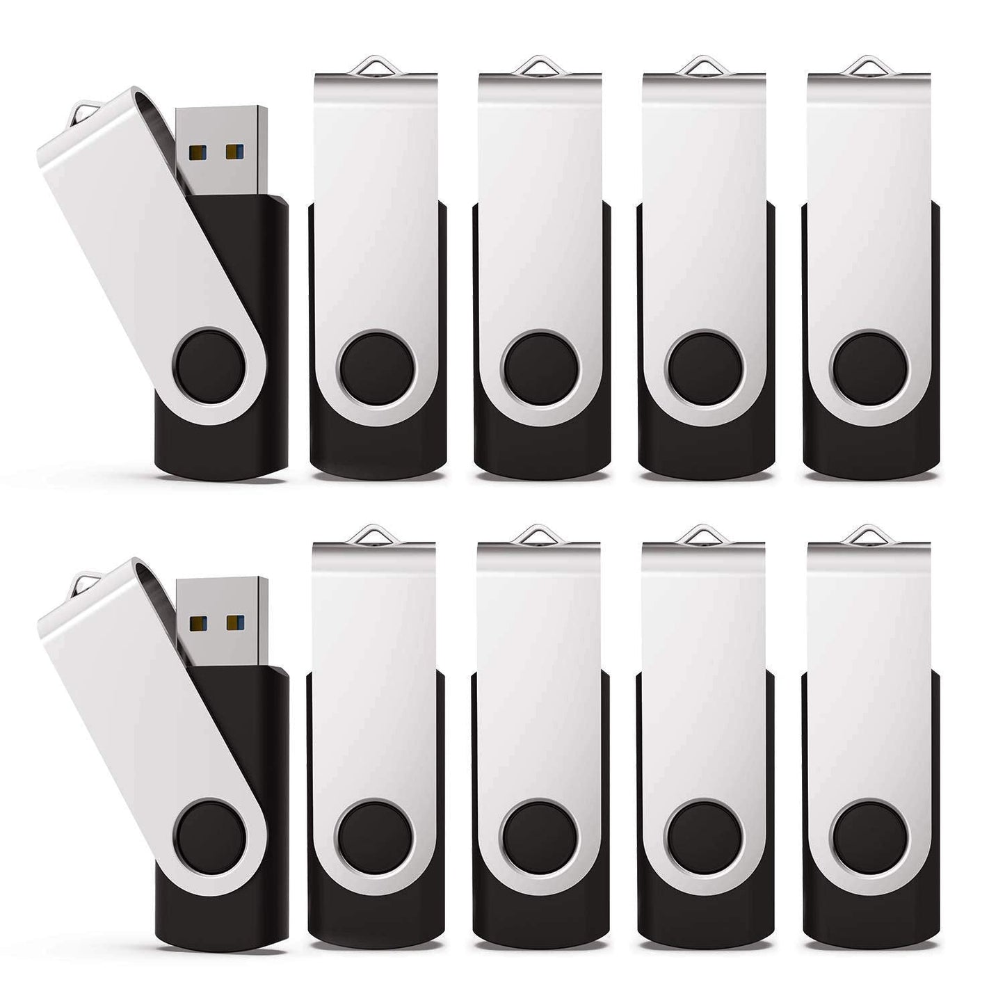 USB 3.0 Flash Drive, 16 GB Flash Drive 3.0 16GB Thumb Drive Bulk Jump Drive Memory Stick Zip Drive, Black 10 Pack