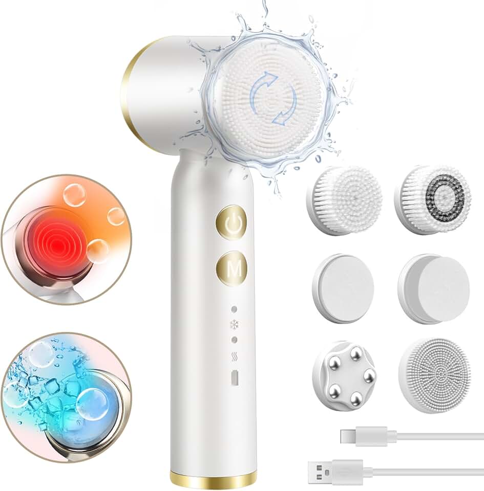 8-in-1 Rechargeable Waterproof Facial Cleansing Brush