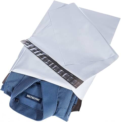 White Poly Mailers 14.5x19, 100 Pack, Self-Seal Shipping Envelopes
