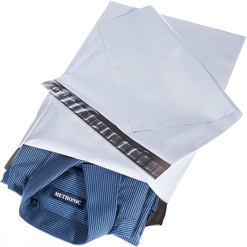 White Poly Mailers 14.5x19, 100 Pack, Self-Seal Shipping Envelopes