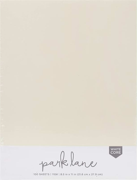 Yellow Ivory 8.5 x 11 Cardstock Pack, 100 Sheets
