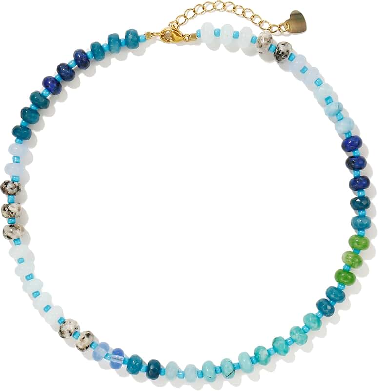 Colorful gemstone beaded necklaces for women