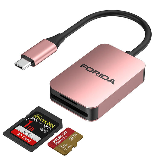 2-in-1 USB C SD and Micro SD Card Reader