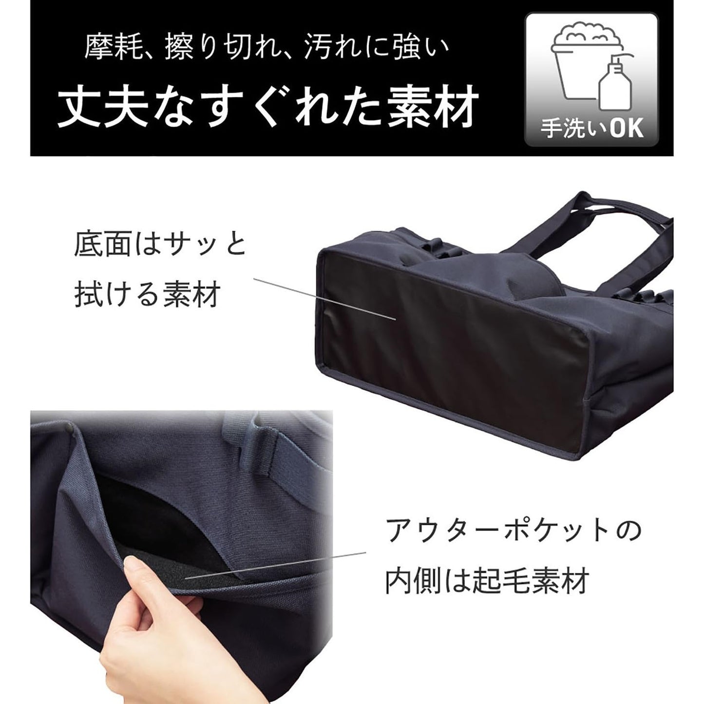Navy Blue Tool Bag, 14.6 x 6.3 x 11.1