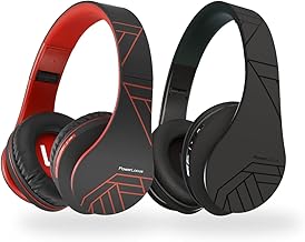 Wireless Over-Ear Headphone Bundle in Black and Red