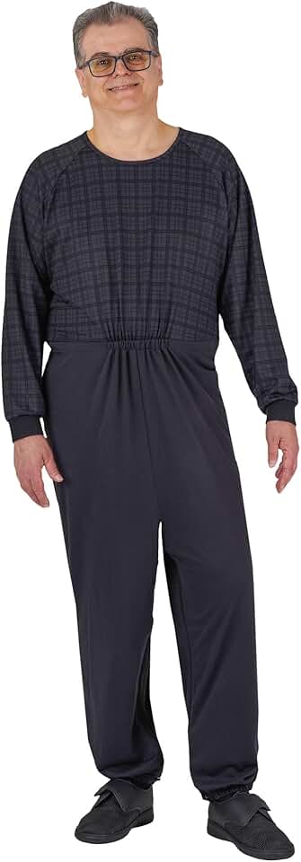 Long-Sleeved Dementia Clothing for Elderly Men