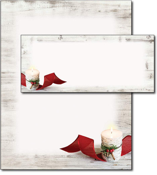Holiday Letterhead Paper with Envelopes, 40 Sets